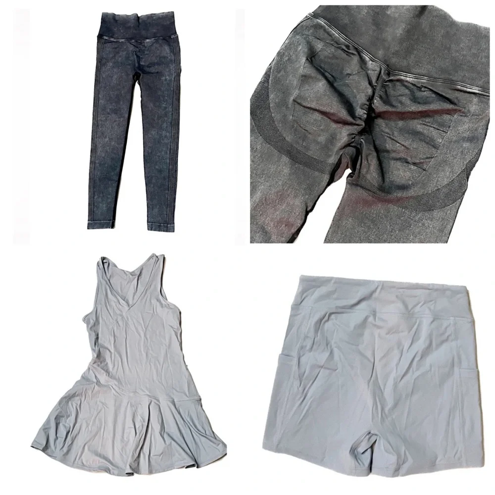 🔥HALARA Bundle🔥Light Blue Dress and Dark Gray Leggings - Picture 2 of 3